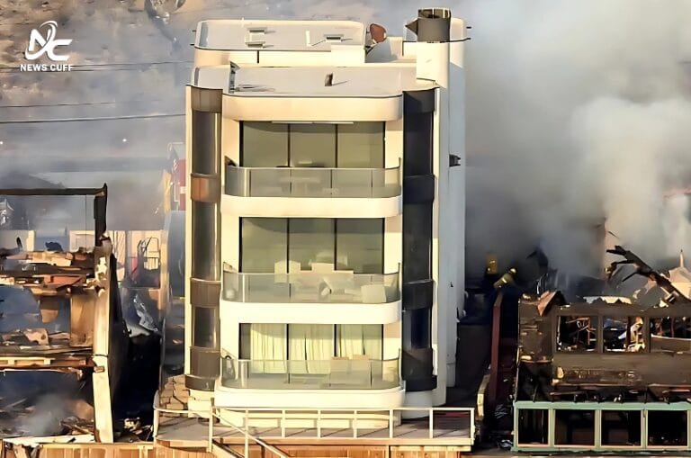 لاس اینجلس میں ہونے والی خوفناک آتشزدگی میں جہاں ہزاروں مکانات جل کر راکھ ہوگئے، وہاں ڈیوڈ اسٹینر کا تین منزلہ گھر معجزانہ طور پر محفوظ رہا، جو آگ اور زلزلے سے مکمل طور پر بچا ہوا تھا۔