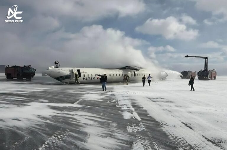 کینیڈا کے ٹورنٹو پیئرسن ایئرپورٹ پر ڈیلٹا ایئرلائن کے طیارے کو ہنگامی لینڈنگ کے دوران حادثہ پیش آیا، جس کے نتیجے میں جہاز الٹ گیا