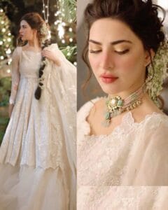 پھولدار کڑھائی والے عید ڈریسز – زری اور گوٹا ورک کے خوبصورت انداز