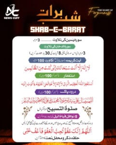 شب برأت کے معمولات و وظائف