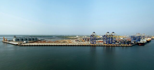 Port Qasim in Karachi, home to Pakistan's LNG import terminals, where the first LNG cargo of October arrived from Qatar