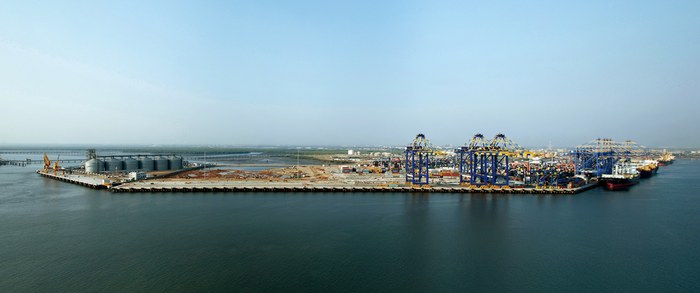 Port Qasim in Karachi, home to Pakistan's LNG import terminals, where the first LNG cargo of October arrived from Qatar