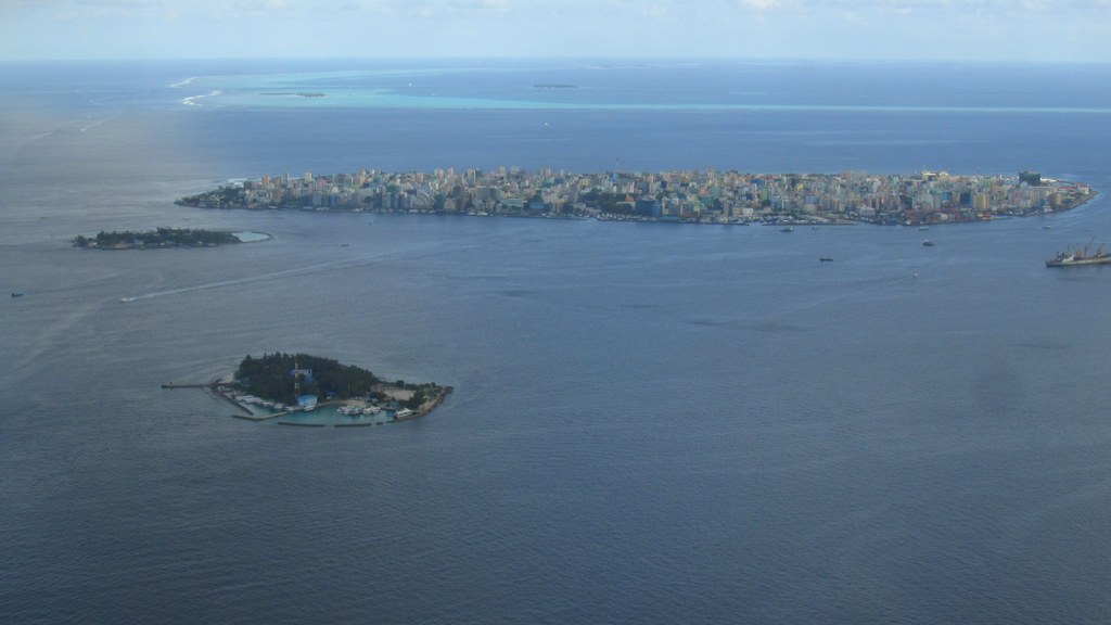 Aerial view of Male, capital of the Maldives, whose President Mohamed Muizzu will pay a state visit to Pakistan from October 20 to 22