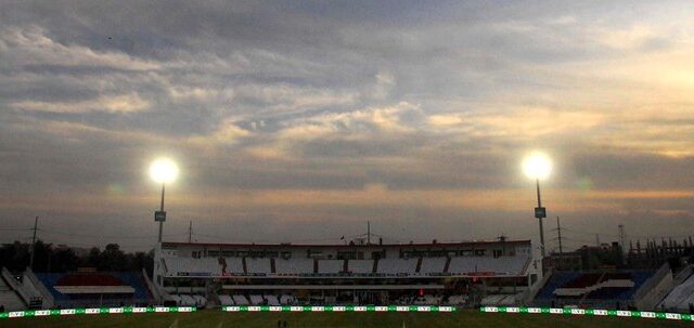 Rawalpindi Cricket Stadium under floodlights, where Pakistan and Sri Lanka played the third and final T20I of the series