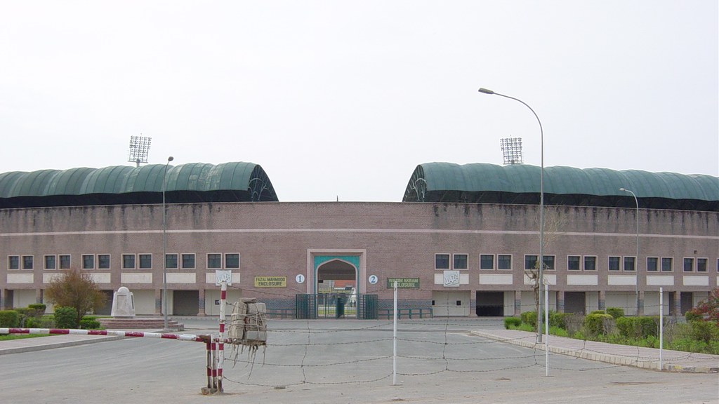 Multan Cricket Stadium main entrance, where Pakistan U17 beat Sri Lanka U17 by five wickets to take a 2-1 series lead