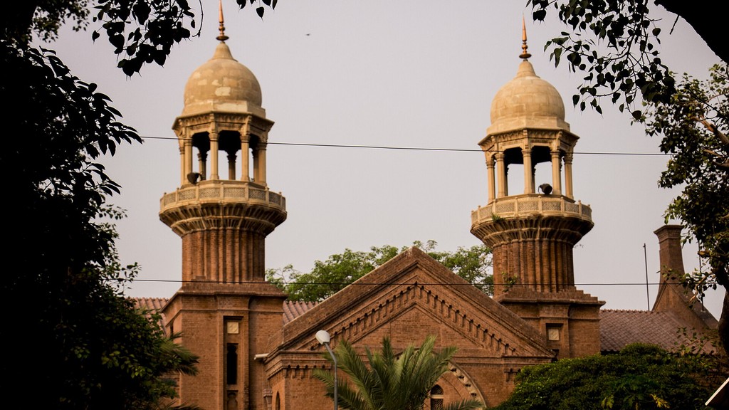 Lahore High Court building in Lahore, which sought a report on the missing TLP leaders