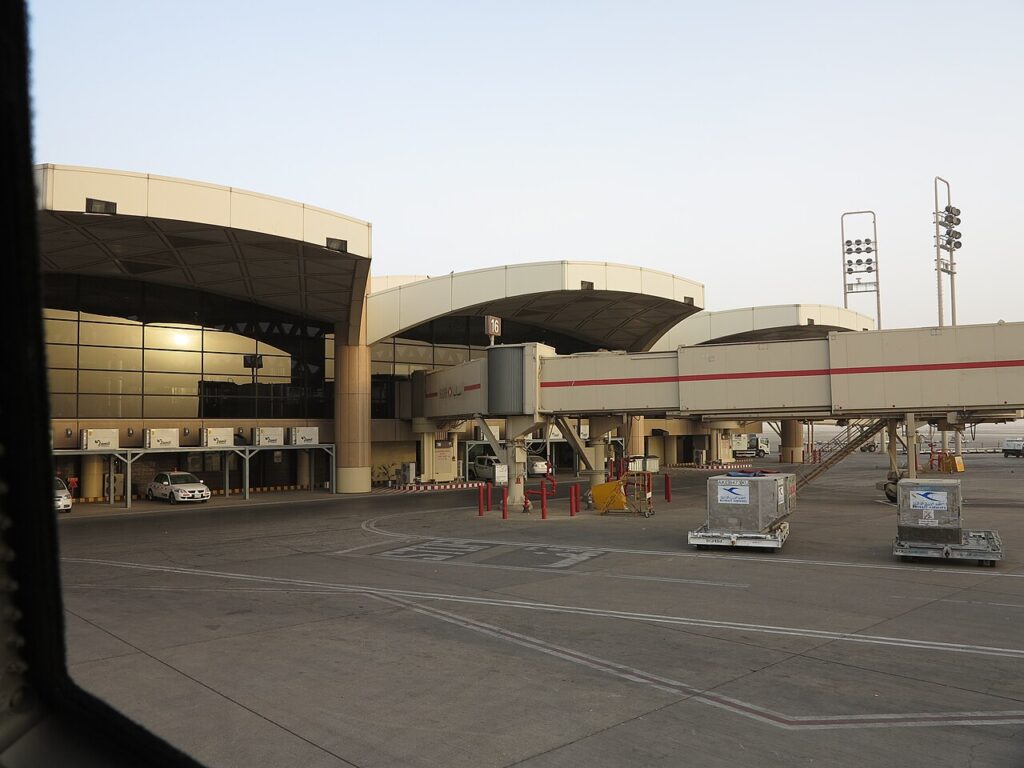King Khalid International Airport in Riyadh, Saudi Arabia, which remains closed until October 17 amid Houthi missile attacks