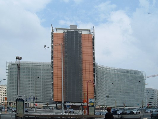 The Berlaymont building in Brussels, headquarters of the European Commission, as Pakistan and the EU agree to expand legal migration routes and strengthen border cooperation