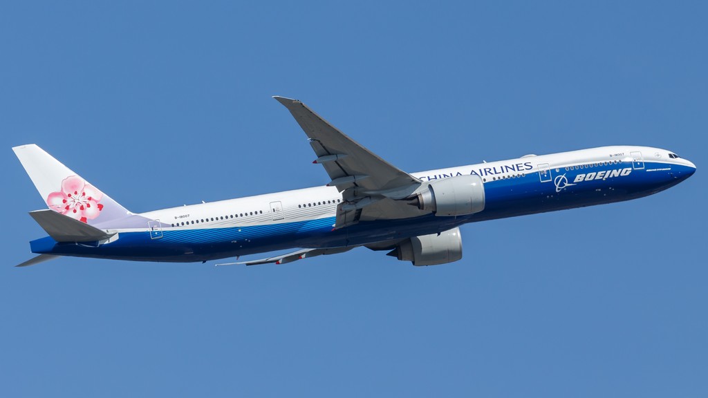 A China Airlines Boeing 777 aircraft in flight, shown in a file photograph.