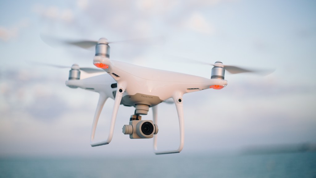 A quadcopter drone in flight — file photo